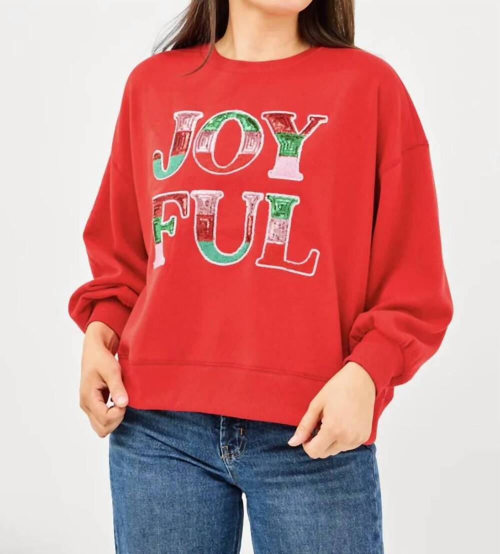 NEW MARY SQUARE millie joyful sweatshirt in red